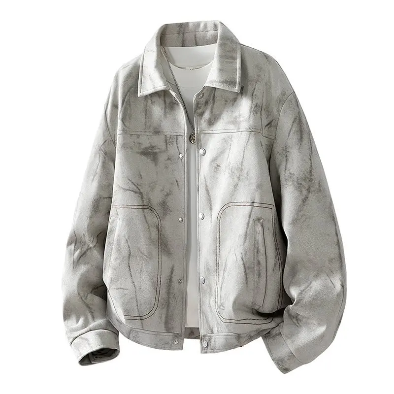 

Мужская тонкая куртка на весну-осень с воротником-стойкой, повседневная, модная, универсальная, укороченная, из шерстяной ткани, приталенного кроя