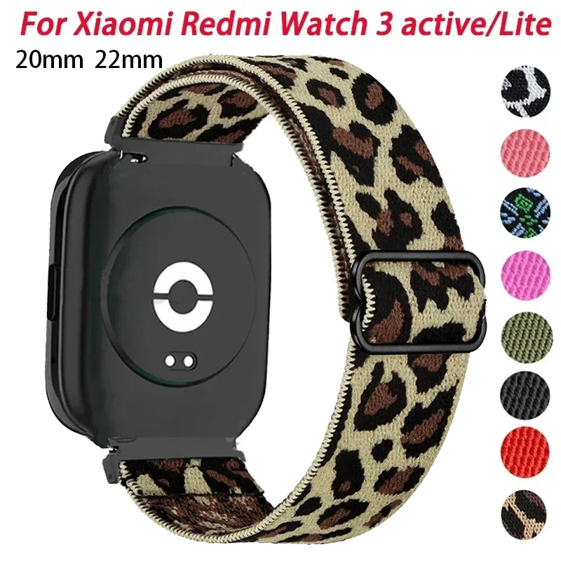 20MM 22MM Nylon Starp for Xiaomi Redmi Watch 3 Active/Lite Band Wristband Bracelet Correa Belt for Samsung Watch 4 6 Replacement