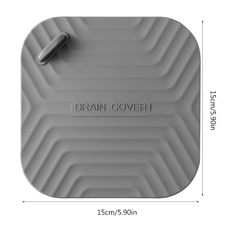 Square Silicone Floor Drain Cover Deodorant Drain Protectors Sink Drain Stopper for Sink & Bathtub Bathroom Accessories 517A