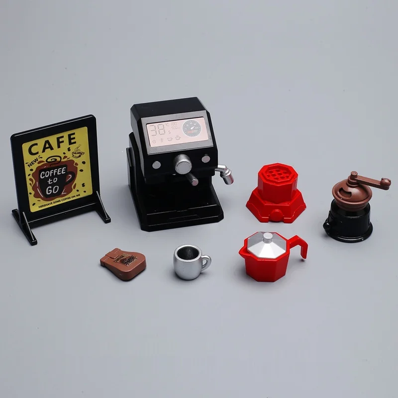 ماكينة صنع القهوة المحاكاة ذات المشهد المصغر نموذج الأجهزة الصغيرة مع كوب القهوة الديكور الحرفية مثالية لديكور حديقة المنزل #3