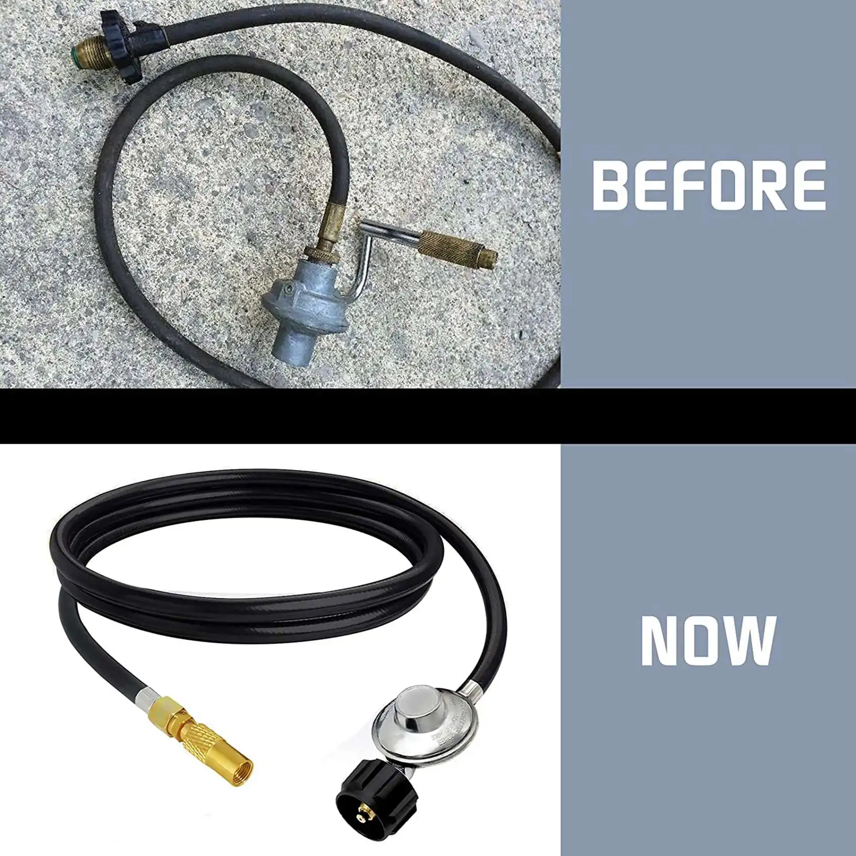 5Ft переходник для пропана шланг и регулятор для замены дорожных грилей, QCC1