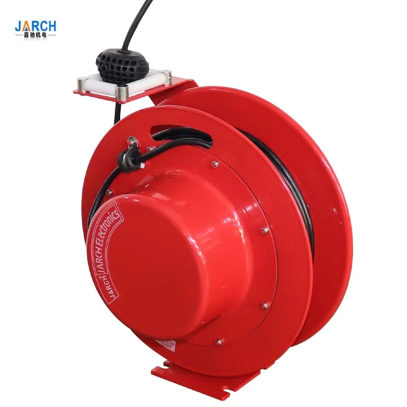 Auto retractable power electric cable reel spring operated 25 meter with 2.5mm 3 core cable extension reel vertical lift