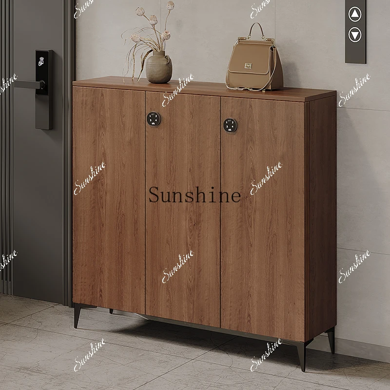 Light luxury household door elevator entrance password lock shoe cabinet home storage large capacity solid wood  FT