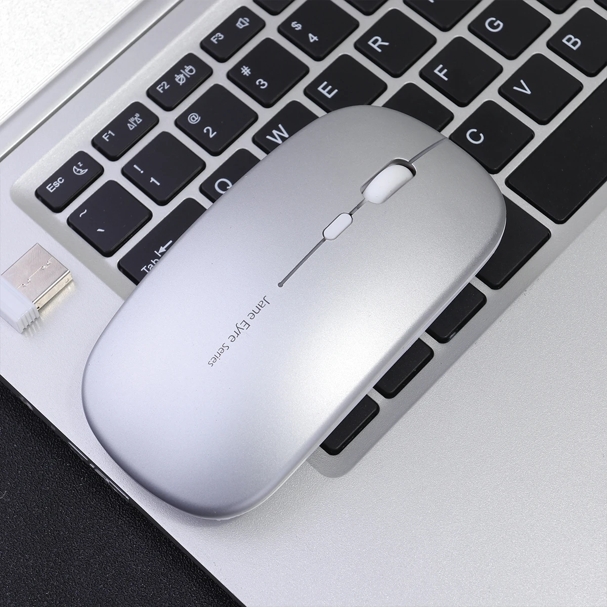 

2.4G Charging Wireless Mouse Silence Mouse Practical Ultra-thin Mouse for Computer (Silver, Charging Style)