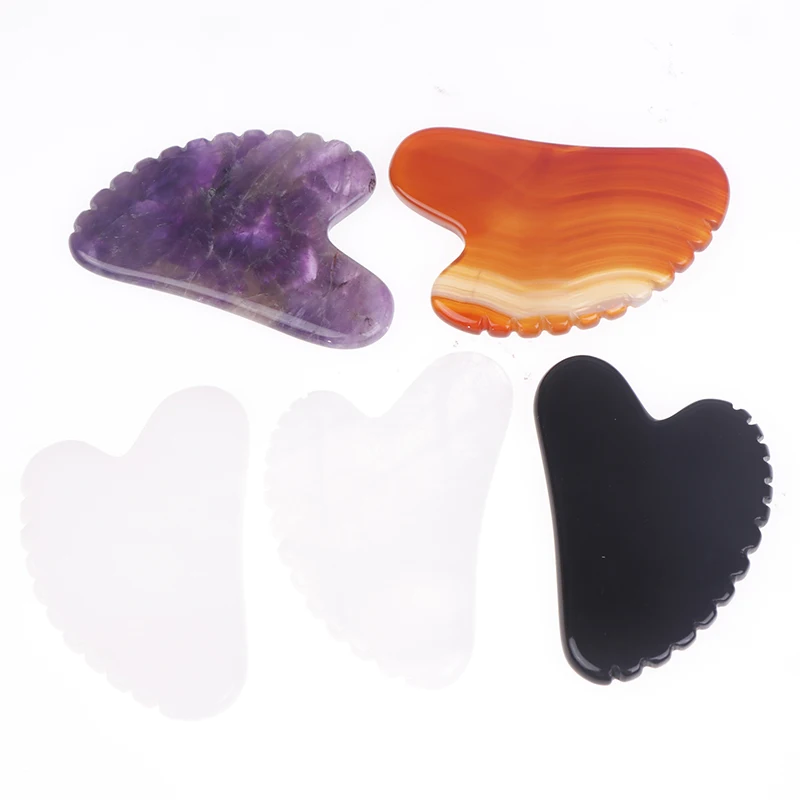 Gua Sha-masajeador Facial para el cuidado de la piel, raspador de piedra de Jade Natural para el cuerpo, cuello, espalda, belleza, salud, SPA de ojos