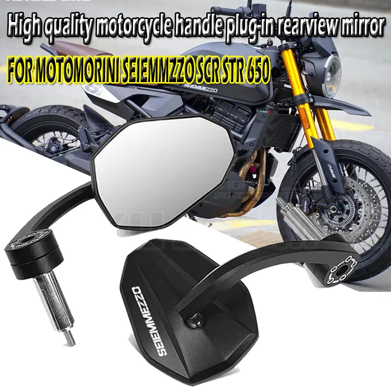 For Moto Morini 6½ SEIEMMEZZO SCR STR 650 STR SPORT SCR TREK Motorcycle Bar End Mirror 7/8