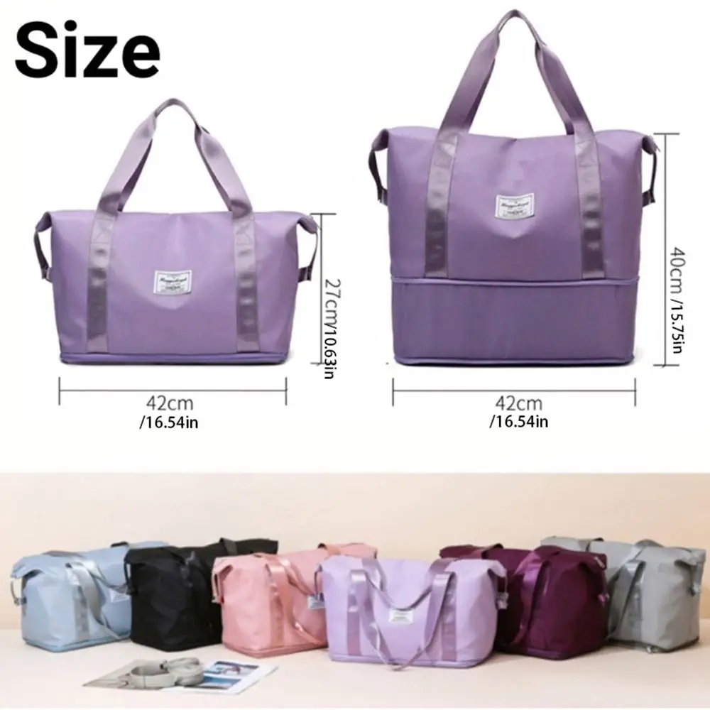 Bolso deportivo expandible de nailon para mujer, bolsa de mano plegable para Yoga, bolsa de equipaje, bolsa de viaje, bolsos de hombro