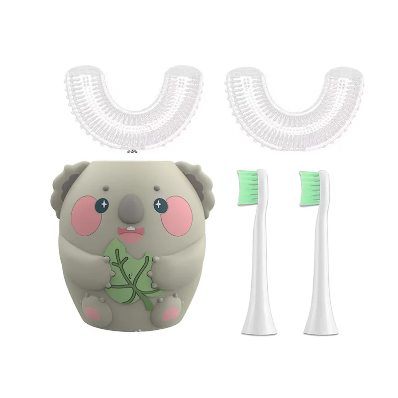 Children U Shape Sonic Electric Toothbrush for Kids Rechargeable 360 Degrees Automatic Tooth Brush with Replace Head Smart Timer