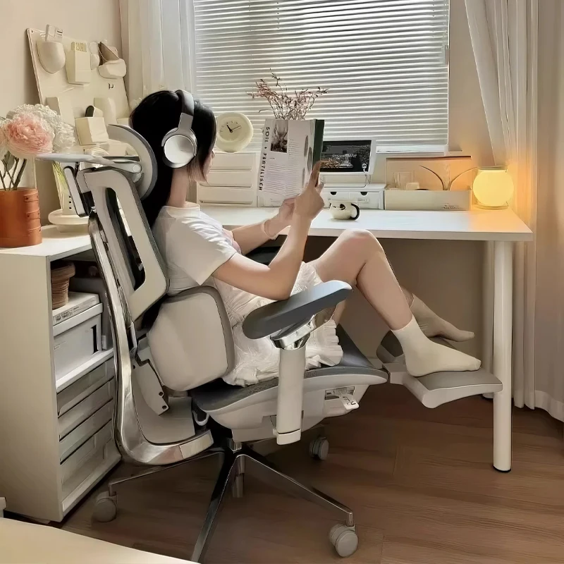 

with Fully Automated Lumbar Tracking 4D Headrest 720° Adjustable Armrests Swivel Grey Smart Ergonomic Office Chair