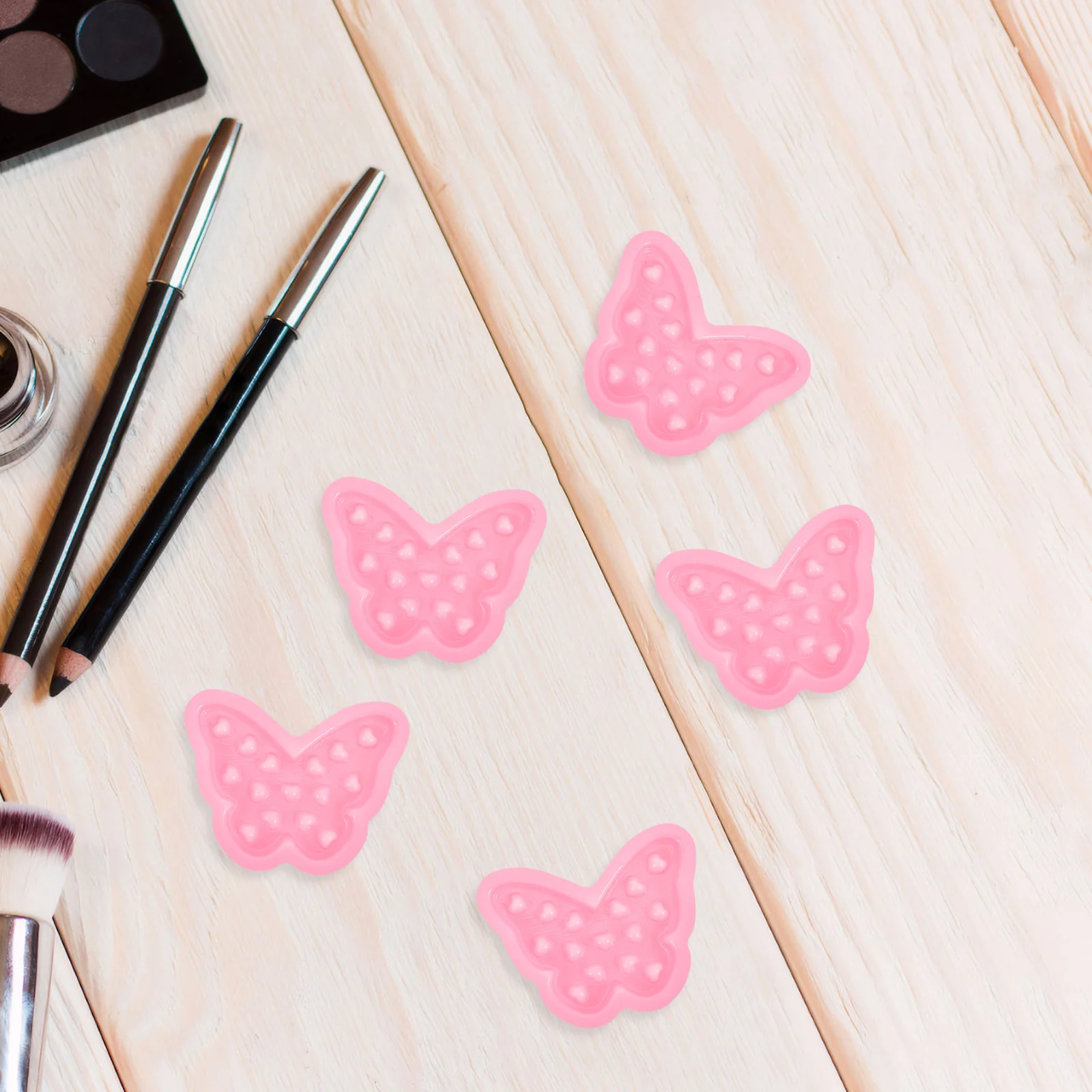 

100Pcs Eyelash Glue Holder Butterfly Lash Extension Pallet Tray Reusable Easy Cleaning False Eyelash Adhesive Holder