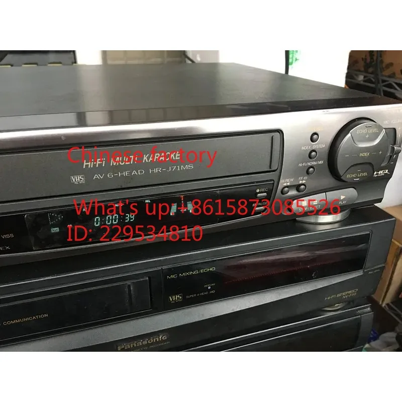 Videograbadora JVC HR-J71MS con seis cabezales estéreo, todas las funciones funcionan normalmente. Usada.