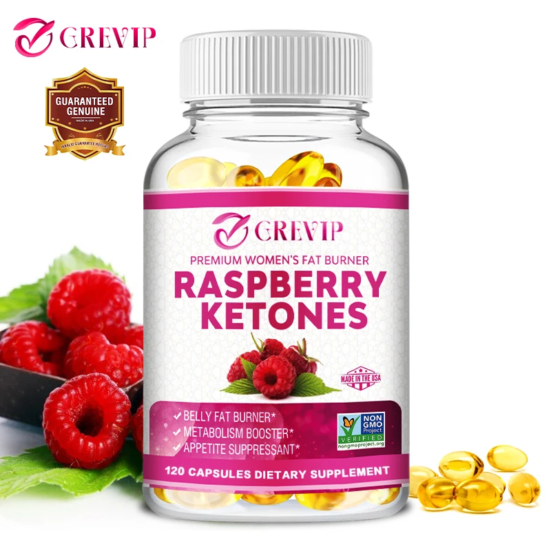 Raspberry Ketones - Supports Healthy Weight Management, Antioxidants, Boosts Energy Levels, Increases Satiety