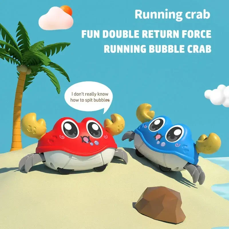 

Crawling Crab Tummy Time Baby Sensory Toys Infant Learning Crawl Sensing Walking Dancing Automatically Avoid Obstacles Toy Gifts