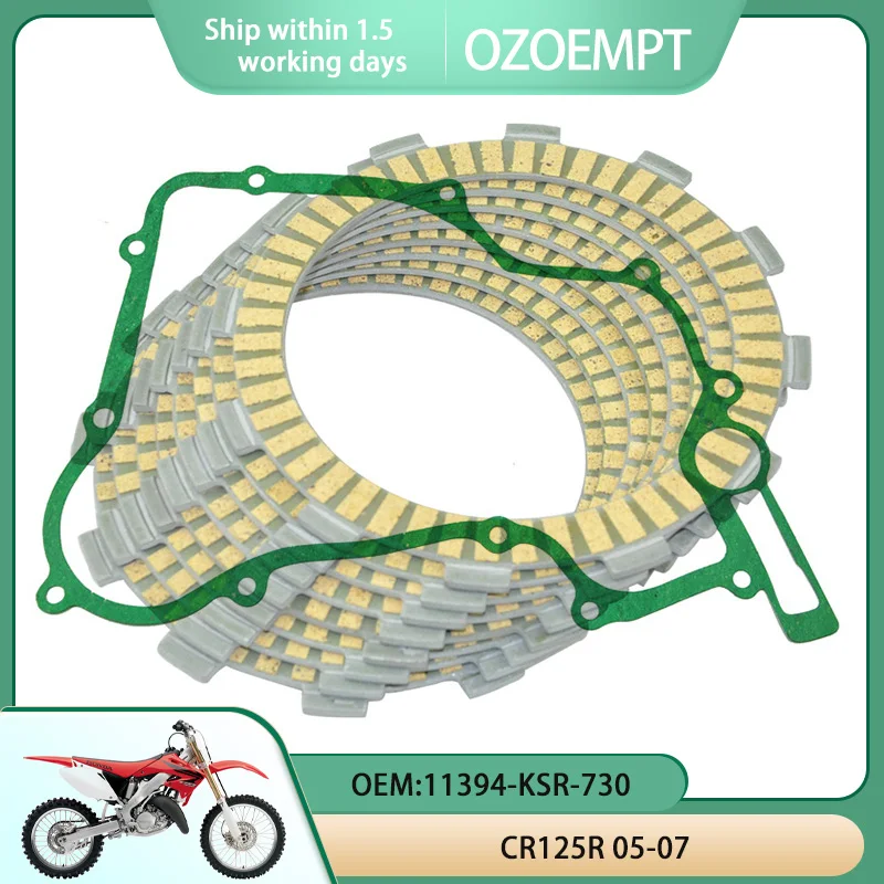 

Набор дисков сцепления мотоцикла OZOEMPT и прокладка крышки для CR125R 05-07