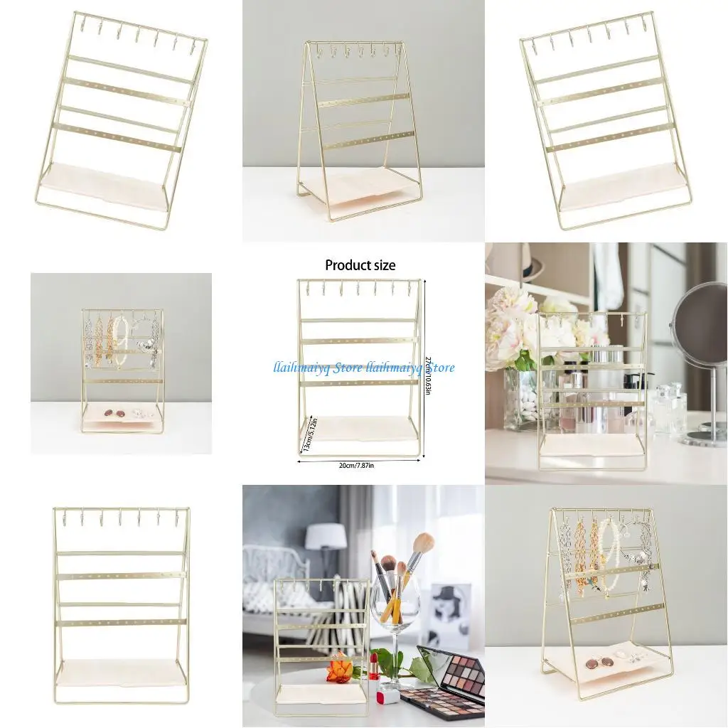 

573B Sturdy Iron Base 6 Tiers Earring Holder for Bracelets Jewelry Display Stand