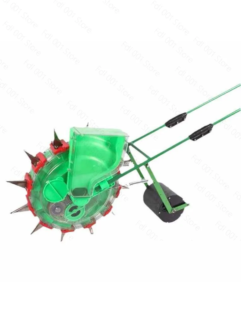 2026 Hand Push Garden Seeder, Roller Type Planter for Rows of Beans Corn, Easy to Use & Adjust