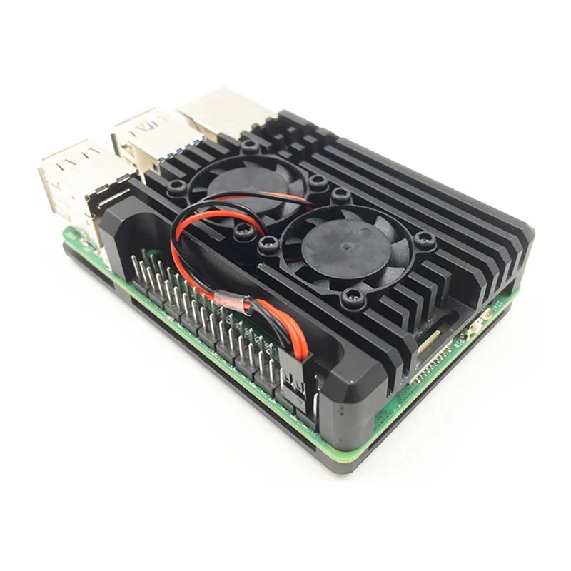 Aluminum Alloy Case Cover Cooling Protective Box With PWM Fan For Raspberry Pi 5