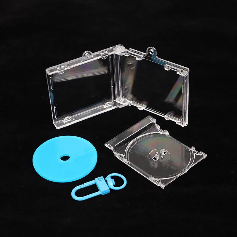 Peripheres Gedenk-Blanko-Album Schlüsselanhänger Mini-CD-Hülle Schlüsselanhänger in Form eines CD-Players DIY Rucksack-Anhänger – Detail 16