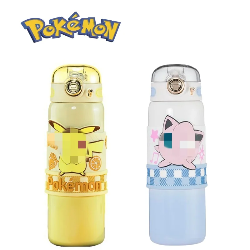 

Pokemon Vacuum Cup Children's Bouncing Straw Cups Sports Drinking Glasses Jigglypuff Mountaineering Travel Mug Gifts Anime