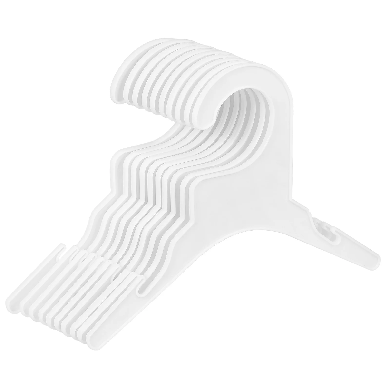 

10Pcs Small Pet Hanger Plastic Dog Clothes Hanger Non-Deform Shoulder Protection Easy Storage Pet Costume Drying Rack