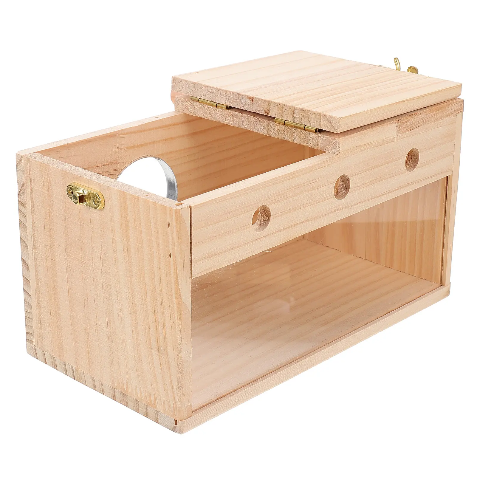 

Wear-Resistant Wooden Bird Nest Household Nesting Box Decorative Parakeet Nest Bird Accessory for Breeding and Resting