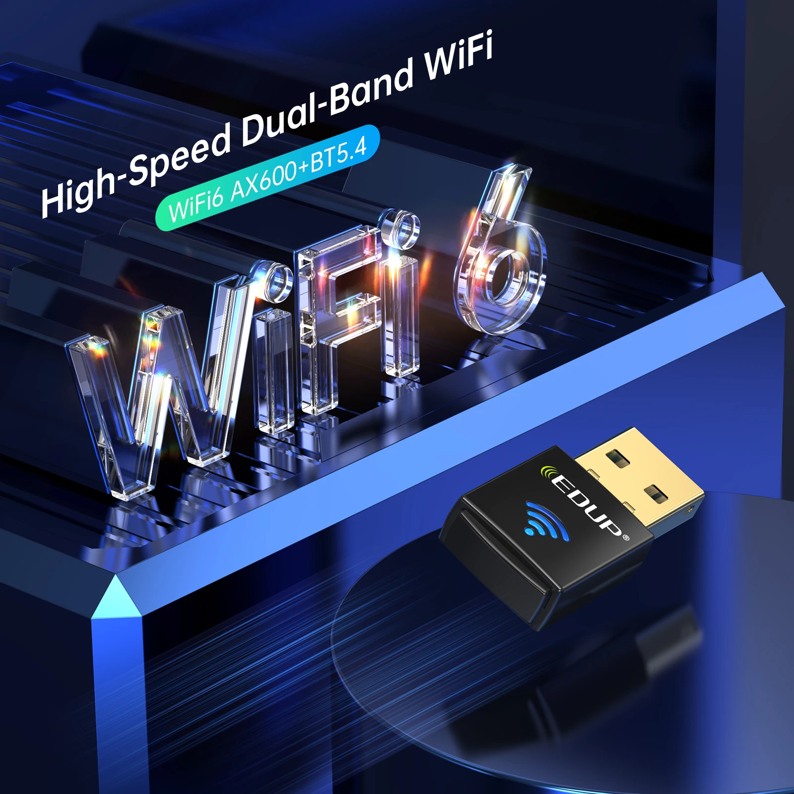 

EDUP AX600S Wireless Network Adapter WLAN Bluetooth High Speed Transmission Dual-Band 2.4G/5G.8GHz Not Diver Free Win 7/110/11