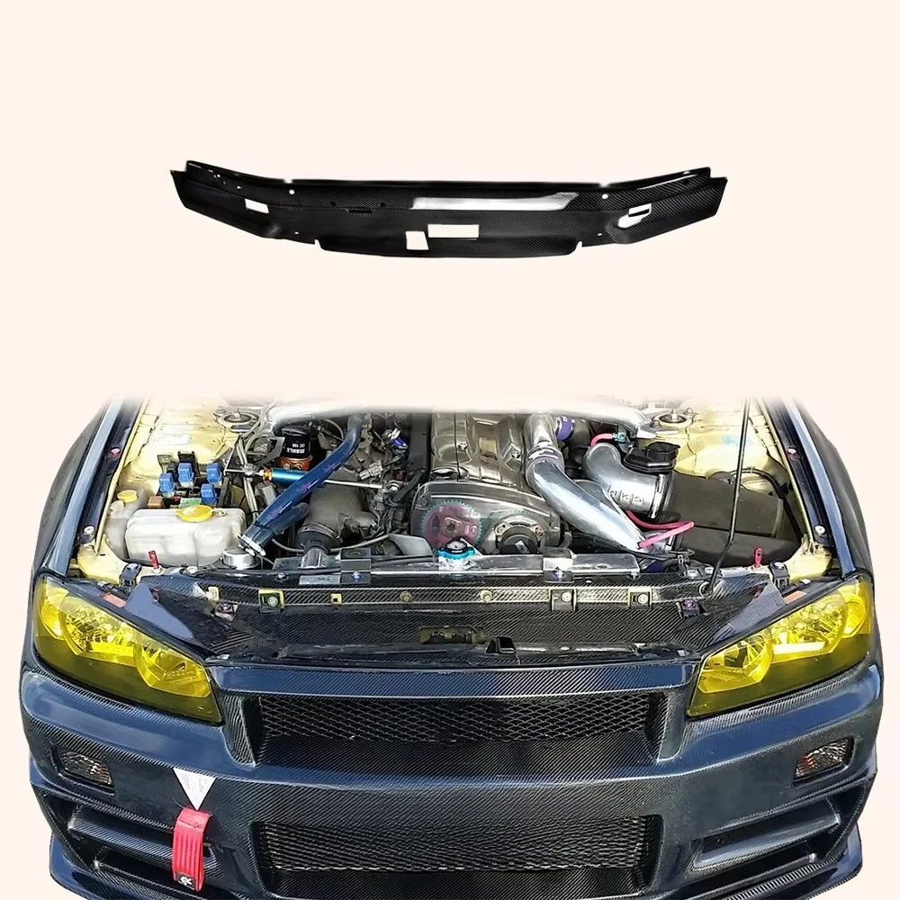 For Skyline R34 GTR GAGE Defend Style Carbon Cooling Panel Engive Cover