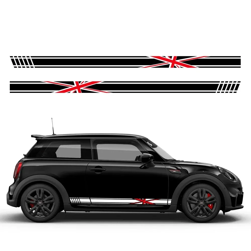 

2PCS Union Jack Styling Door Side Stripe Sticker Car Body Decoration Decal For Mini Cooper S JCW One F54 F55 F56 F60 R55 R56 R60