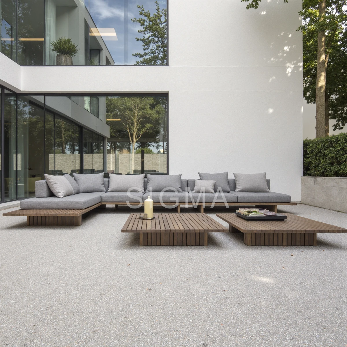 Sigma Furniture OEM Newest Innovative Outdoor Space Cafe Table and Chair