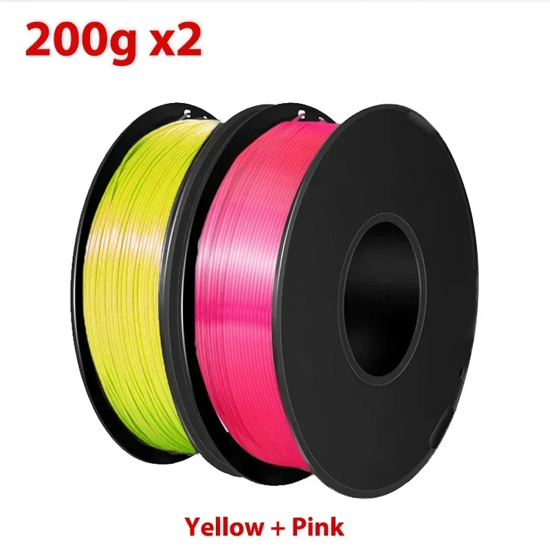 200g x2 PLA Silk pink Printer Filament Materials Marble 3D Printer Filament Printing wire Vacuum Packaging Gpld Silk 1.75mm 400g