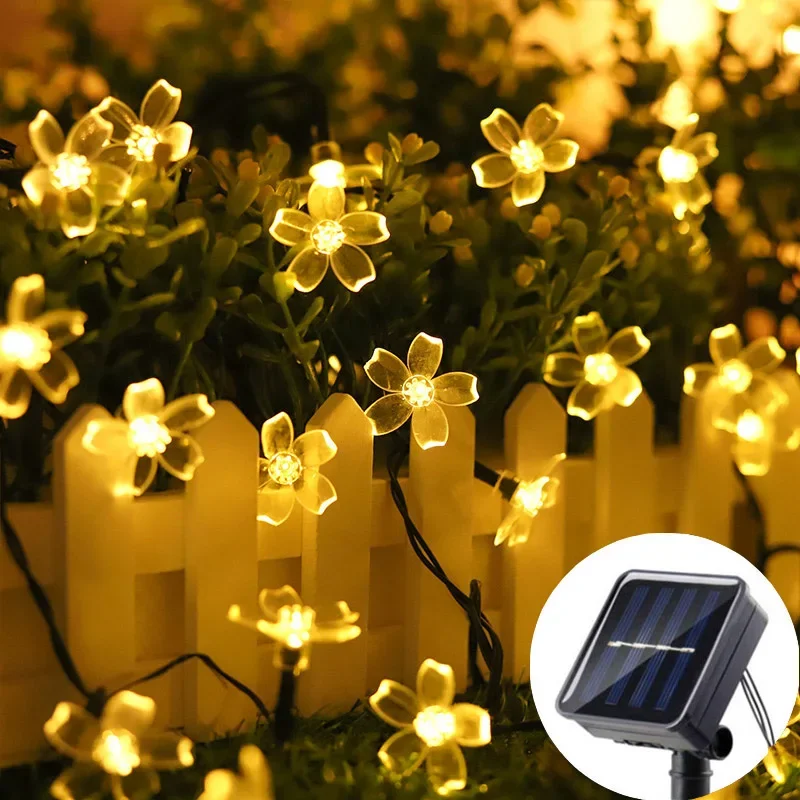 

Solar Atmosphere Light LED String Lights 8 Modes for Garden Parterre Brushwood Camping Scenic Spot Outdoor Wedding Decoration