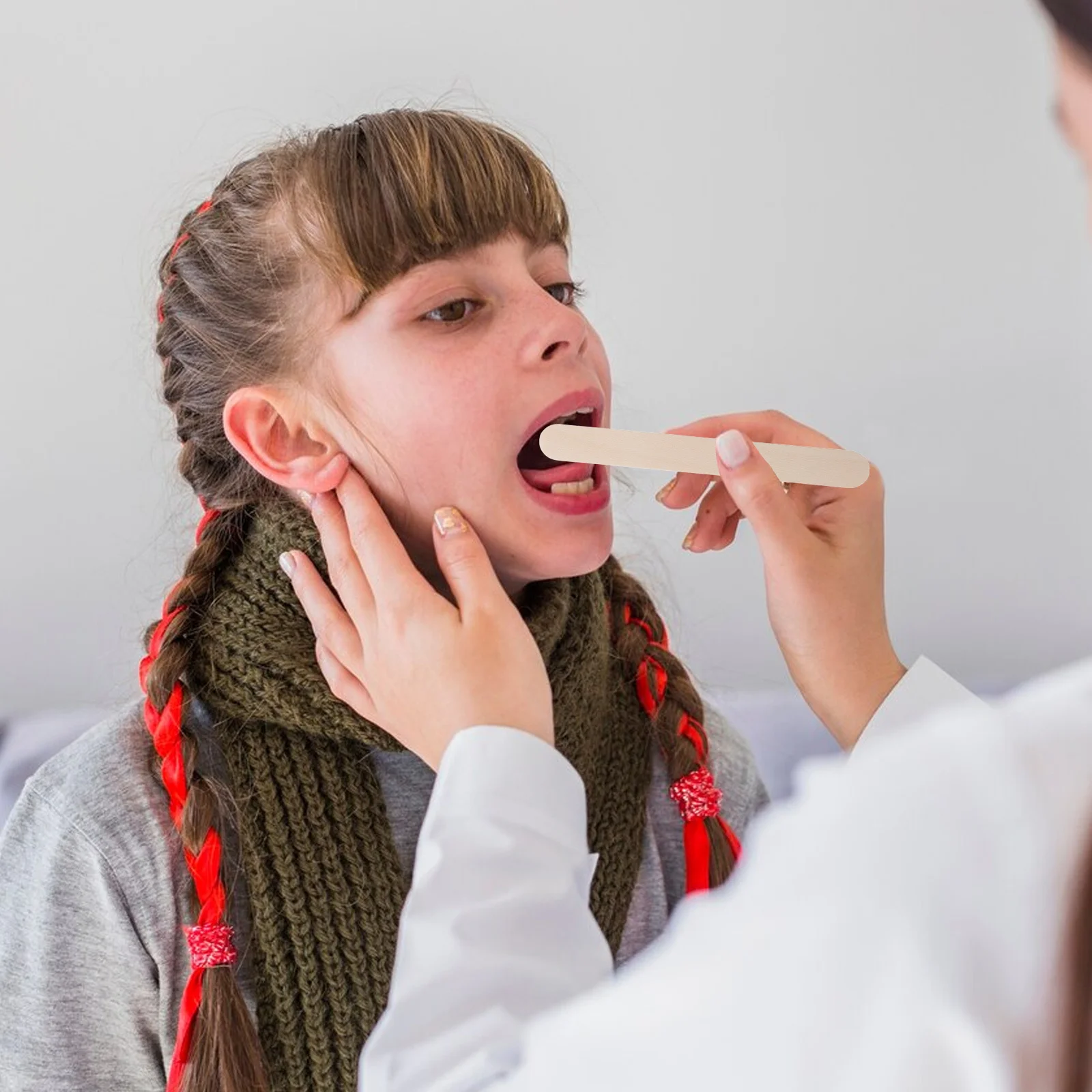 

100Pcs Tongue Depressors Wooden Sticks Jumbo Size Pediatric Medical Exam Craft Sticks Homemade Popsicle Use Wax Stick