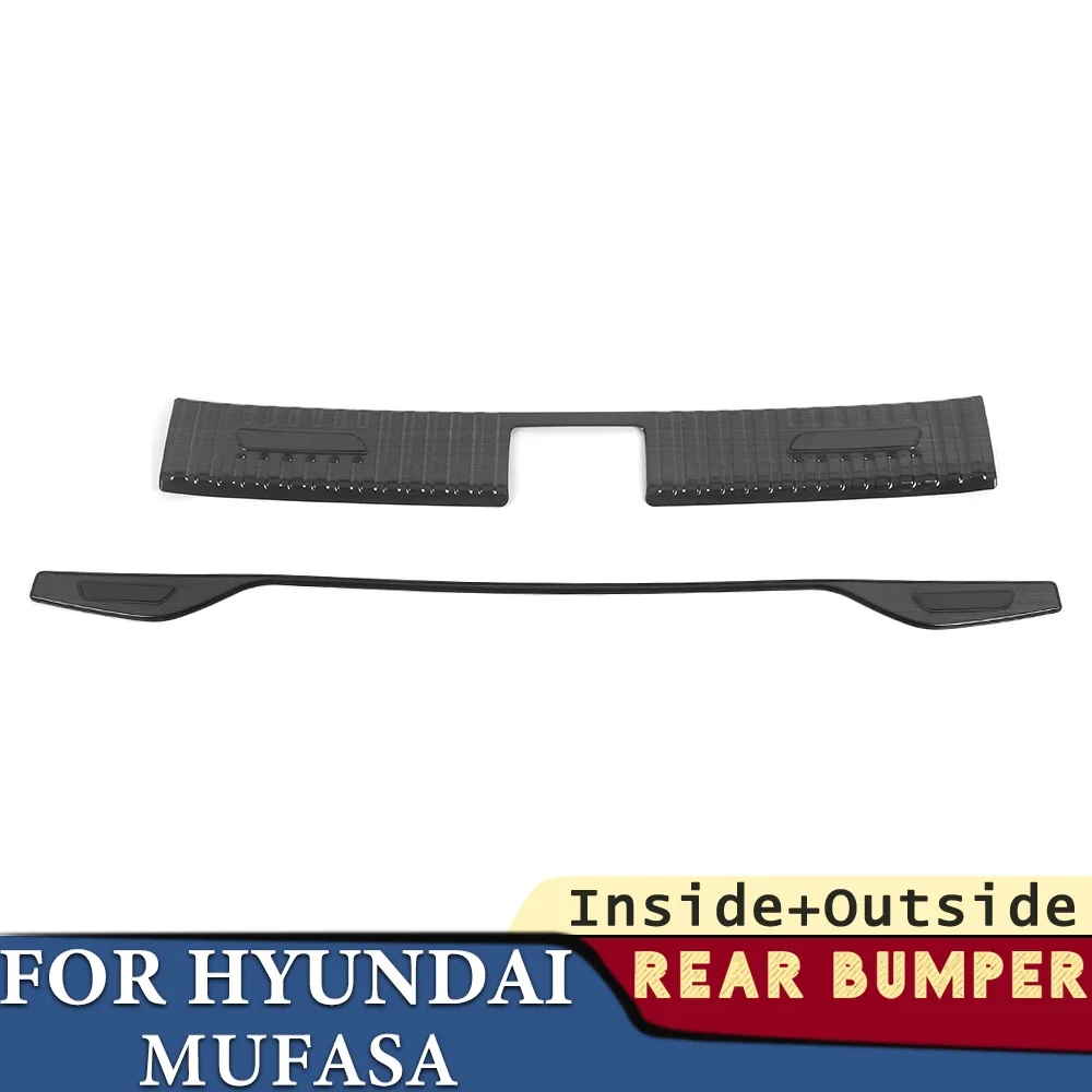 

Trunk Bumper for Hyundai Mufasa 2023-2024 Car Accessories Stainless Rear Fender Protector Sill Cover Sticker Decoration