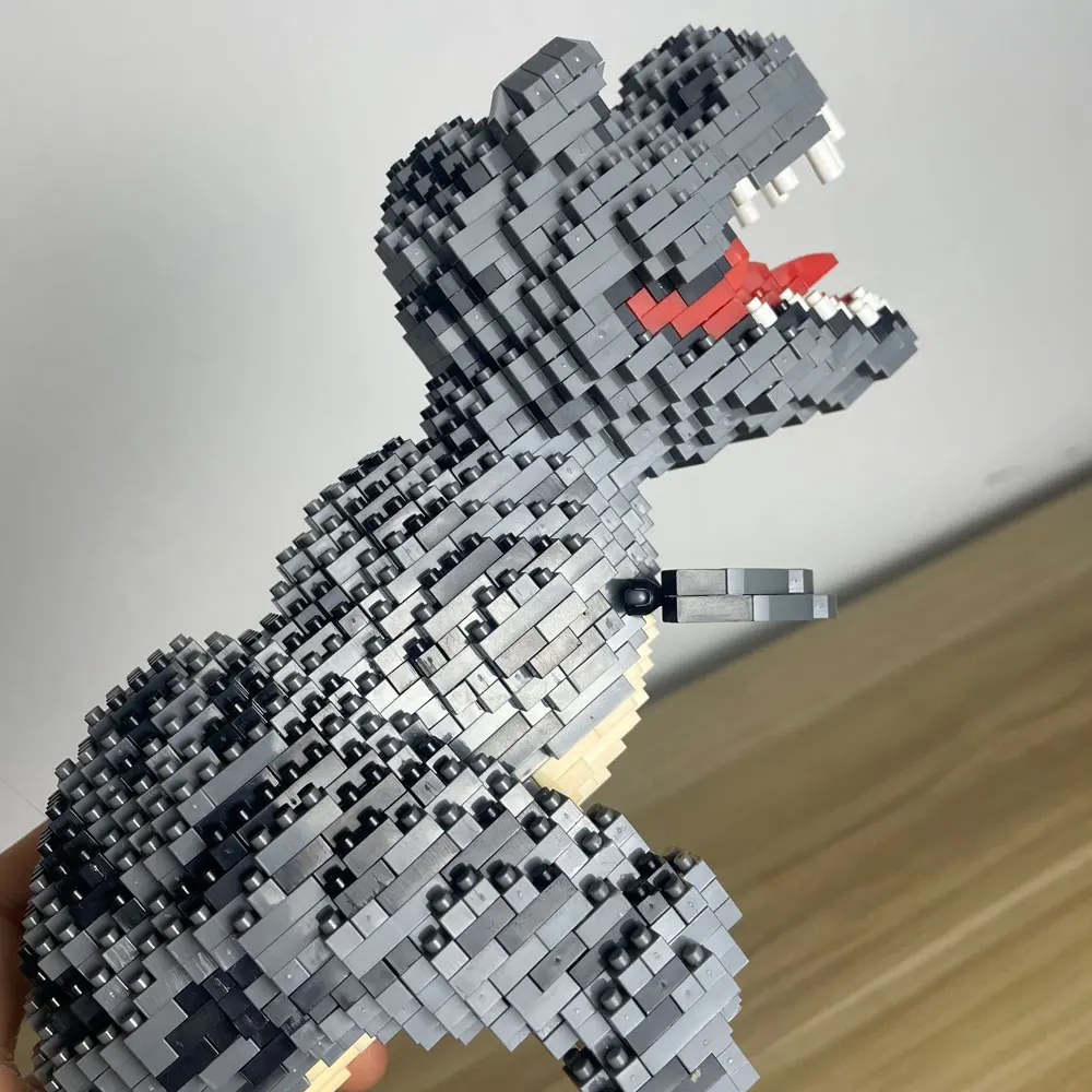 Knew-Built Deluxe Micro Mini Blocos de Construção, Dinossauro Tyrannosaurus Rex Velociraptor Modelos, Desktop Decor, Adulto Puzzle Brinquedos