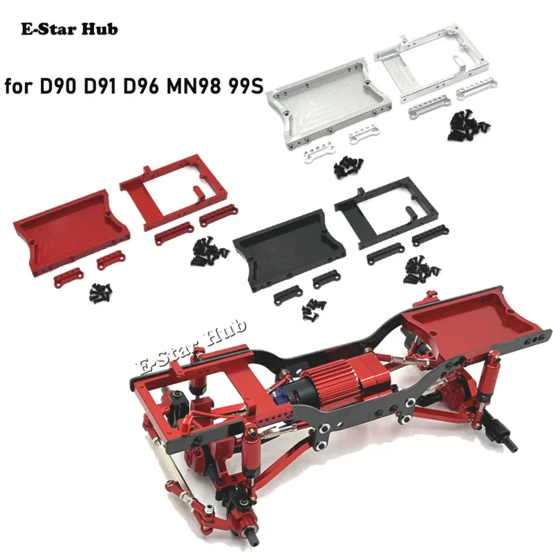 Tail beam steering gear compartment shock absorber bracket for mn D90 D91 D96 mn98 99s RC crawler car metal upgraded truck buggy