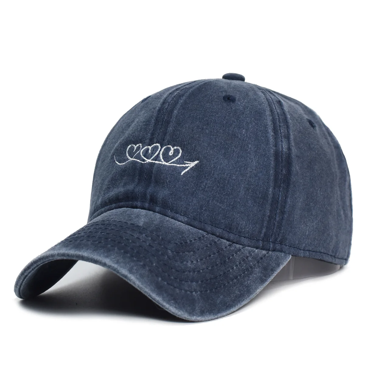 Unisex Vintage Washed Baseball Cap Embroidered Arrow Design Streetwear Summer Outdoor Travel Sun Hat for Men And Women