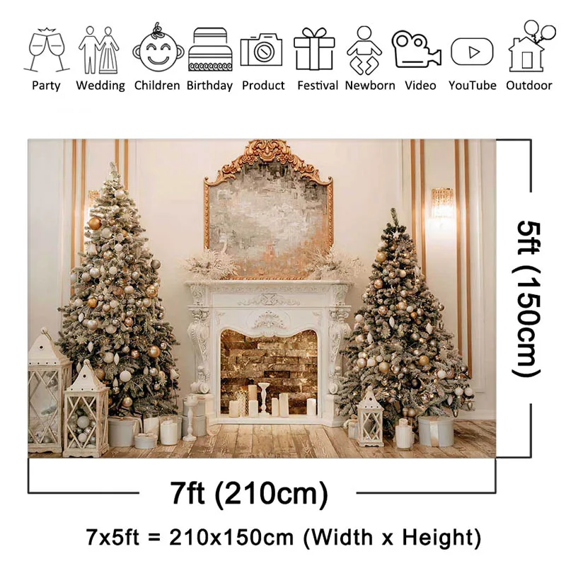 Mocsicka Weihnachten Fotografie Hintergrund Winter Kamin Hintergrund Kinder Erwachsene Porträt Foto Studio Requisiten Party Dekorationen