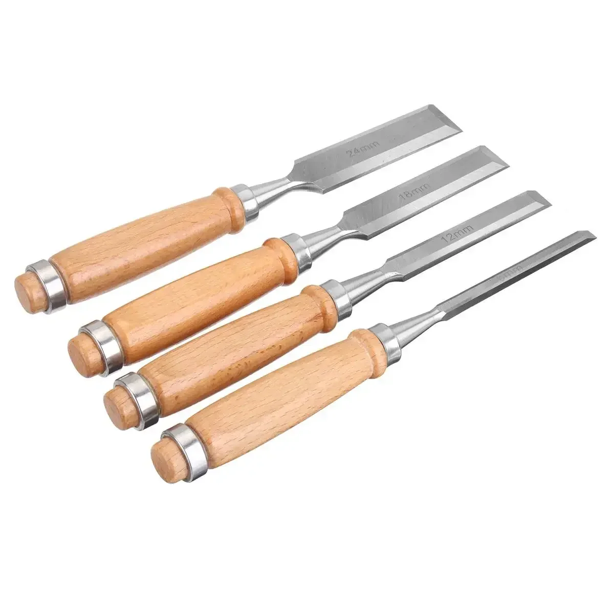 4Pcs/set Professional Carpenters Woodworking Gouges DIY Hand Tools Manual Wood Carving Hand Chisel Tool Set