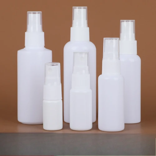 20/50/100 Uds 10/20/30/50/100ml botella con pulverizador blanco a prueba de luz pequeño Alcohol desinfectante subpaquete botellas con pulverizador al por mayor
