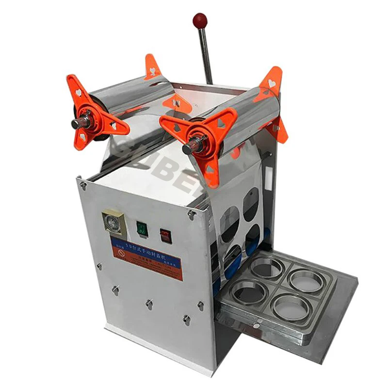 

Semi-auto 4 Water Cups PP and PET Containers Sealing Machine