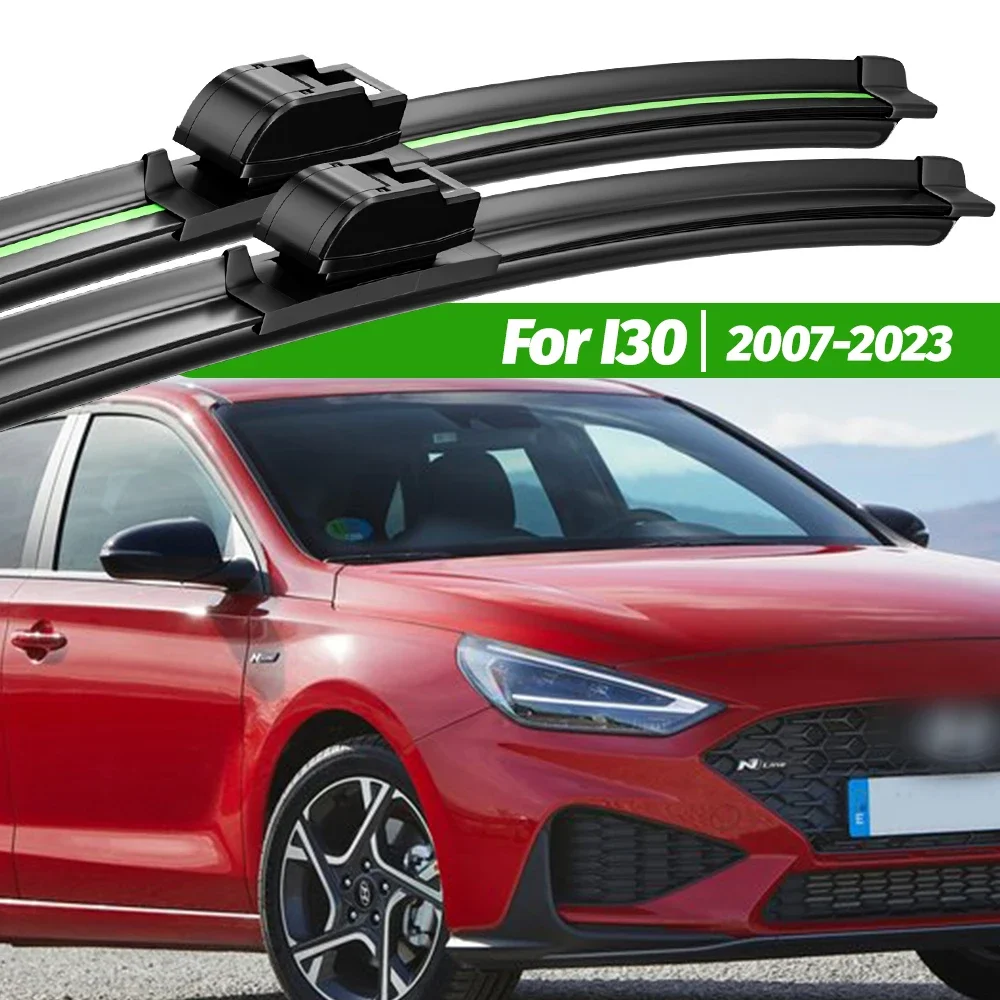 

For Hyundai I30 2007-2023 2pcs Front Windshield Wiper Blades 2010 2012 2013 2015 2016 2017 2018 Windscreen Window Accessories
