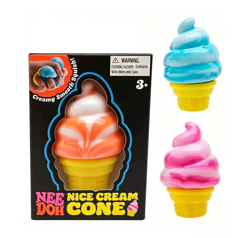 New Schylling Needoh Ice Cream Sensory Toy, Squeeze Stress Relief Blocks, Stress Reduction, Puzzle Solving Emotional Regulation