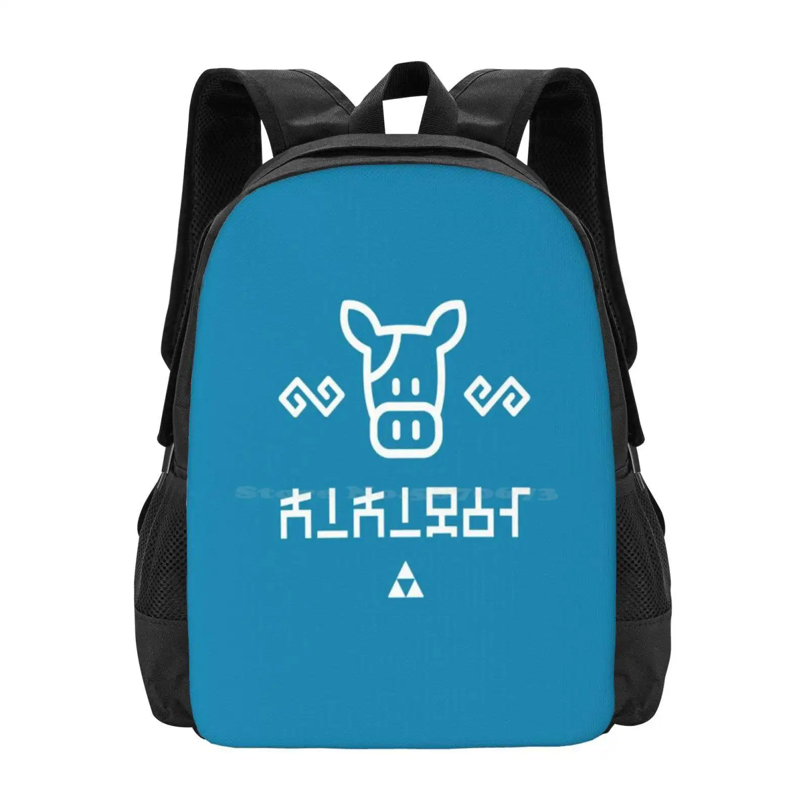 Lon Lon Milk – Classic Hylian Backpacks For School Teenagers Girls Travel Bags Hyrule Cow Ocarina Of Time The Legend Of Video