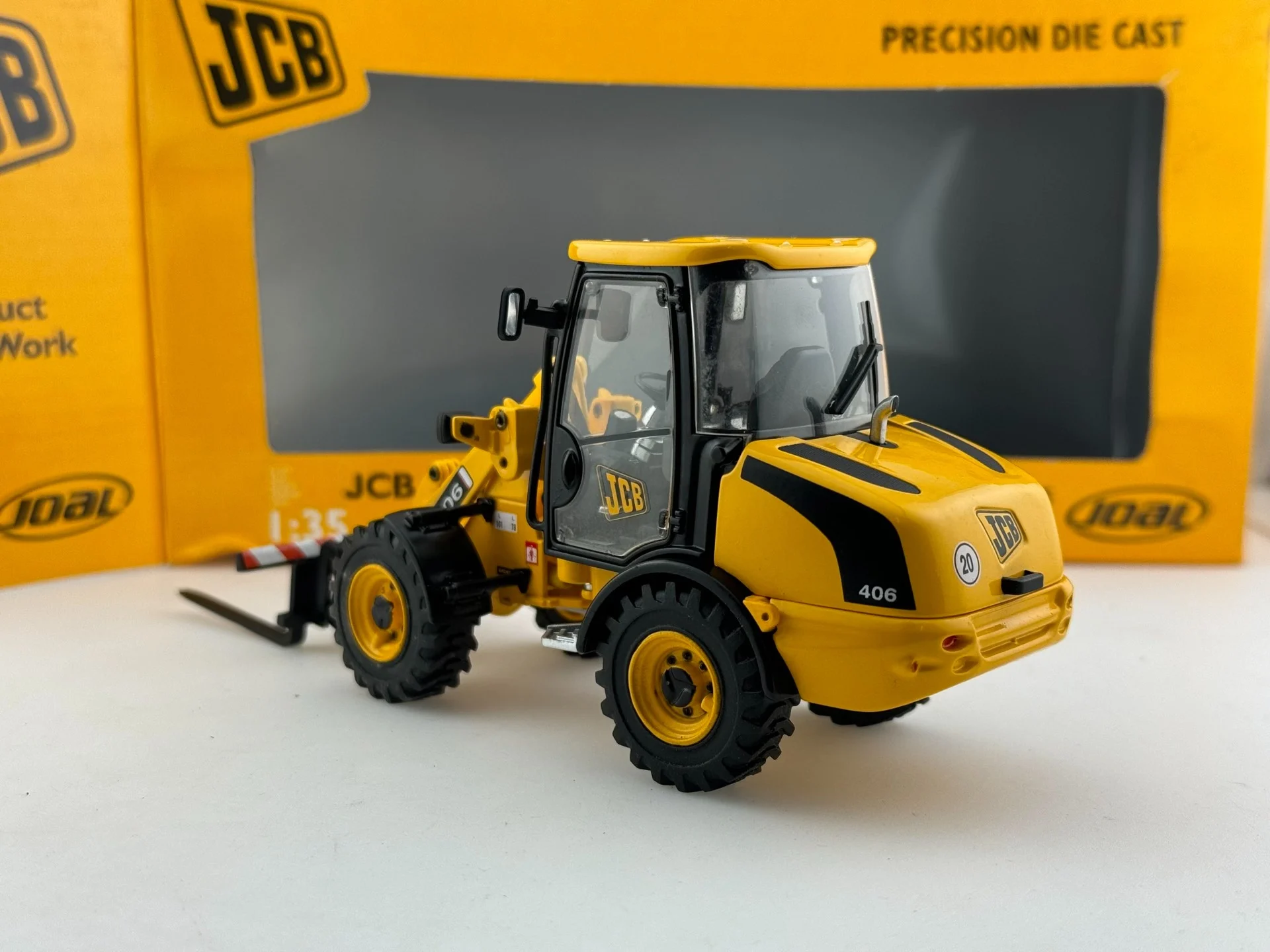 دييكاست JOAL 1/35 مقياس JCB 406 متشعب عجلة نقل مجرفة سبيكة سيارة نموذج تحصيل لعبة هدية تذكارية عرض حلية