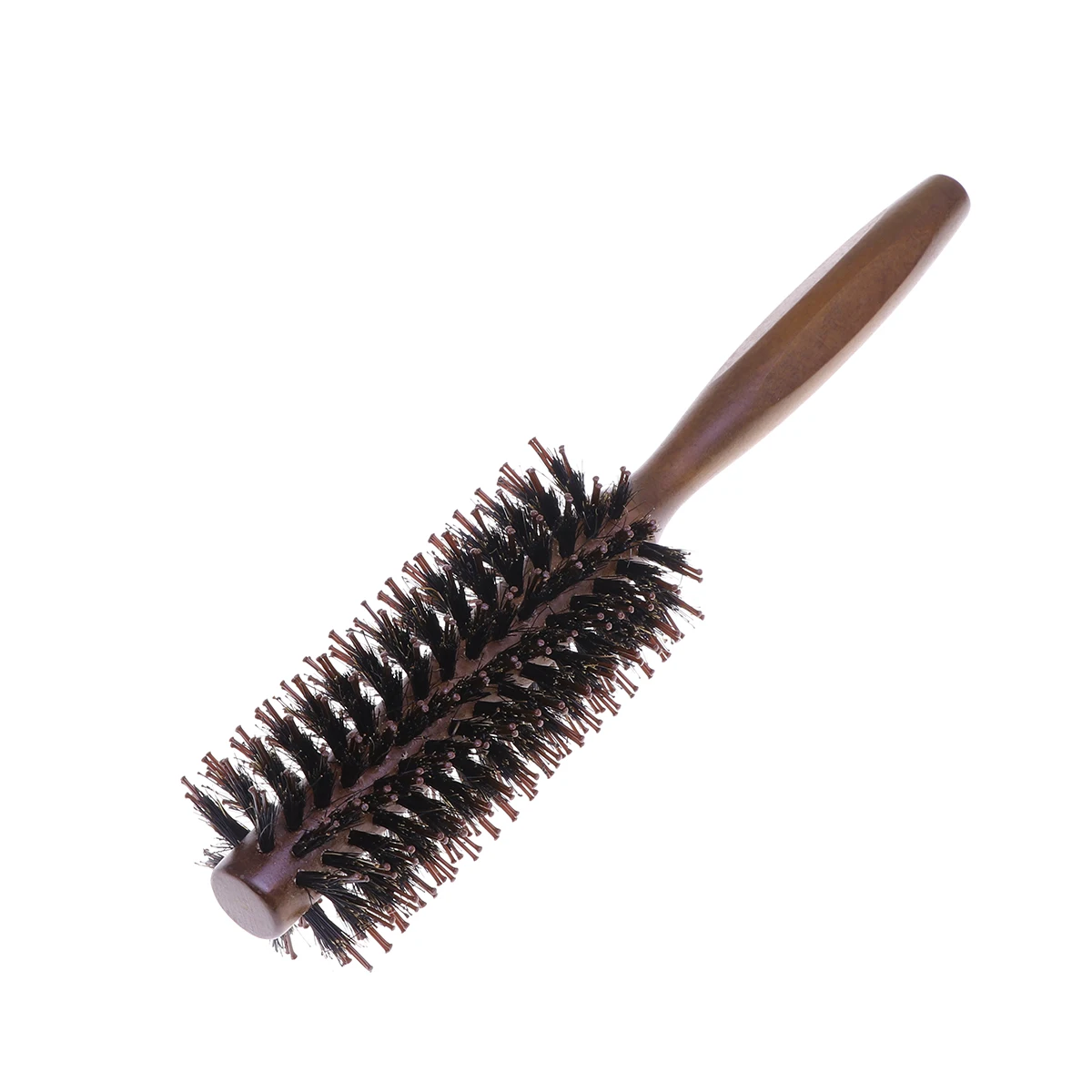 

Pig Bristle Curling Comb Boar Round Brush Hair Detangler Curly Drying Straighten Women Hair Brush Short Medium Length Wooden