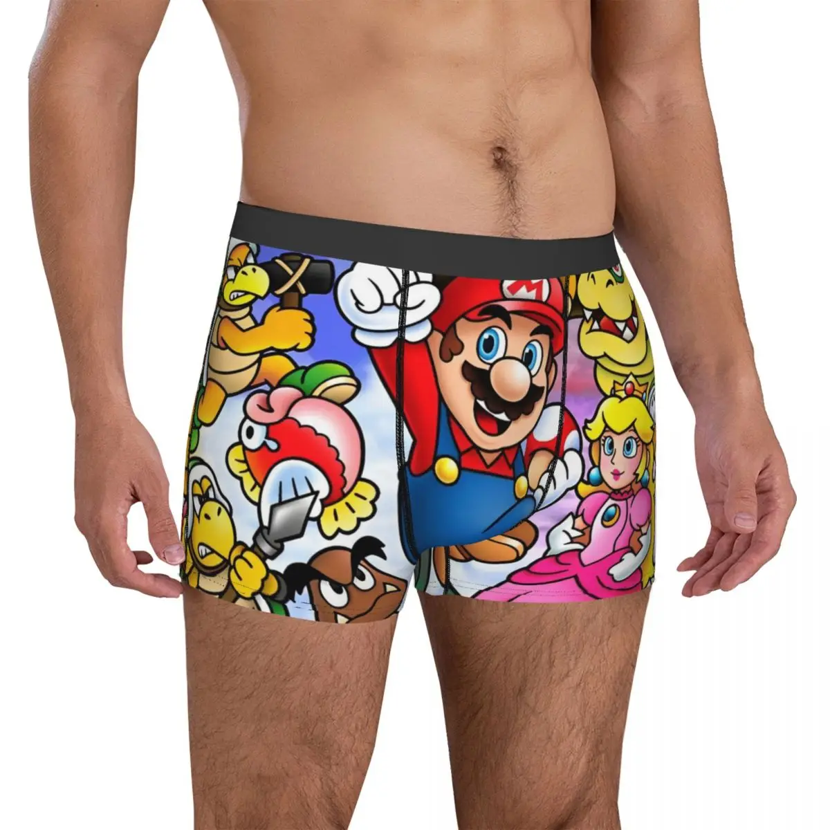 Super Mario Boxershorts 3D Pouch Underwear Hot Sale Design Shorts Briefs Classic Man Underpants Plus Size