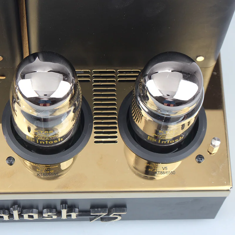 M-076 مضخم الطاقة النقي Power Amp Clone Mcintosh MC75 HiFi Bile Post-mono 2Ω/ 4Ω/8Ω/75W KT88×2 12AX7 12AT7×2 / 220V (زوج واحد)