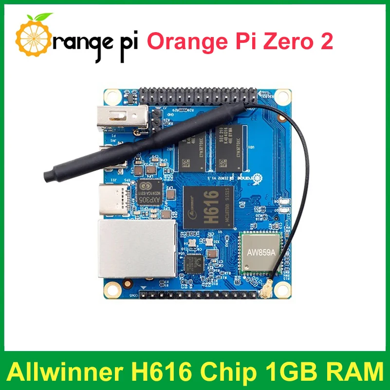 Orange Pi Zero 2 1GB RAM Allwinner H616 Quad Core 64 Bit WiFi BLE Mini Single Board Support Android 10 Ubuntu Debian OS