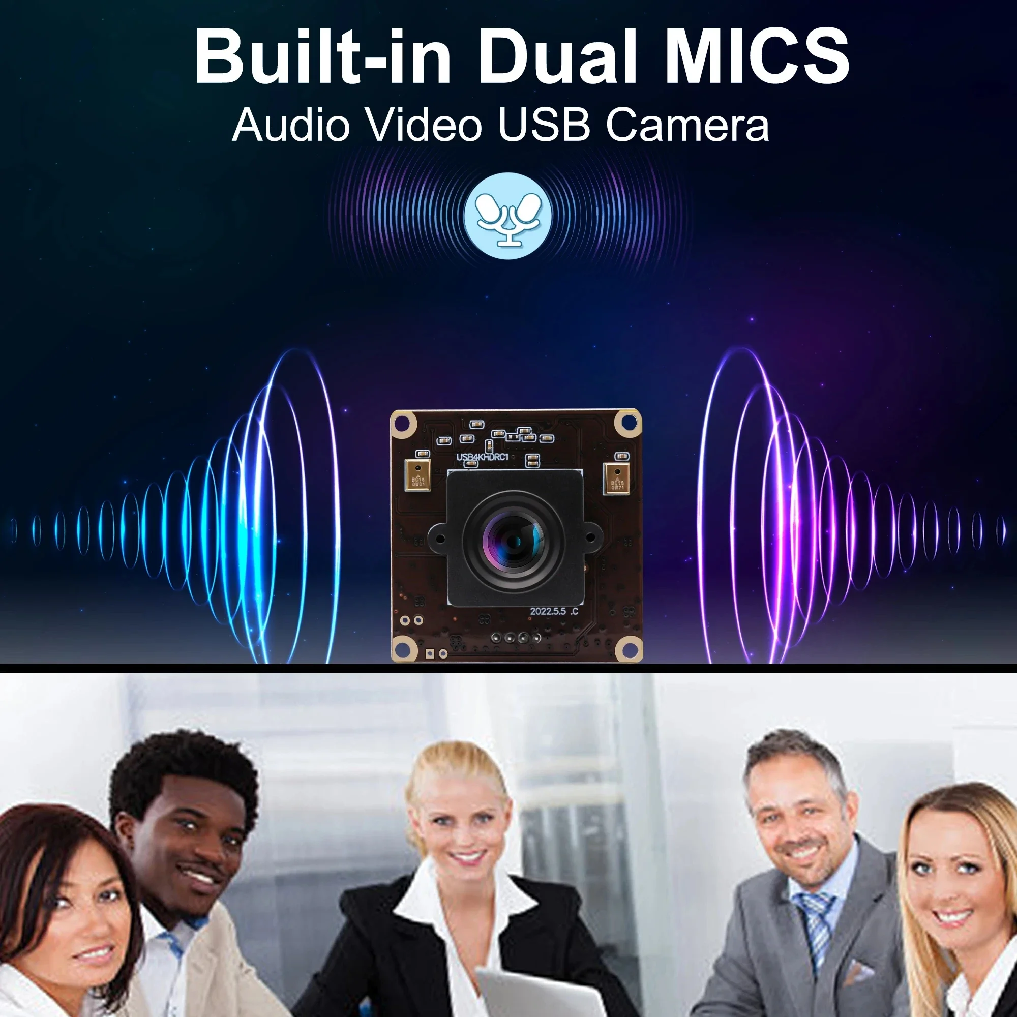 ELP 4K Ultra USB Camera Module CMOS IMX317 2160P 30fps USB Webcam With Microphone for Home Security , Industrial Machine Vision