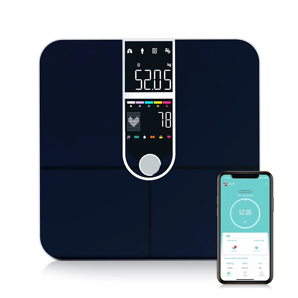 

Smart Digital Scale For Body Weight And Fat Percentage With All-in-one VA Display, Digital Bathroom Weight Scales